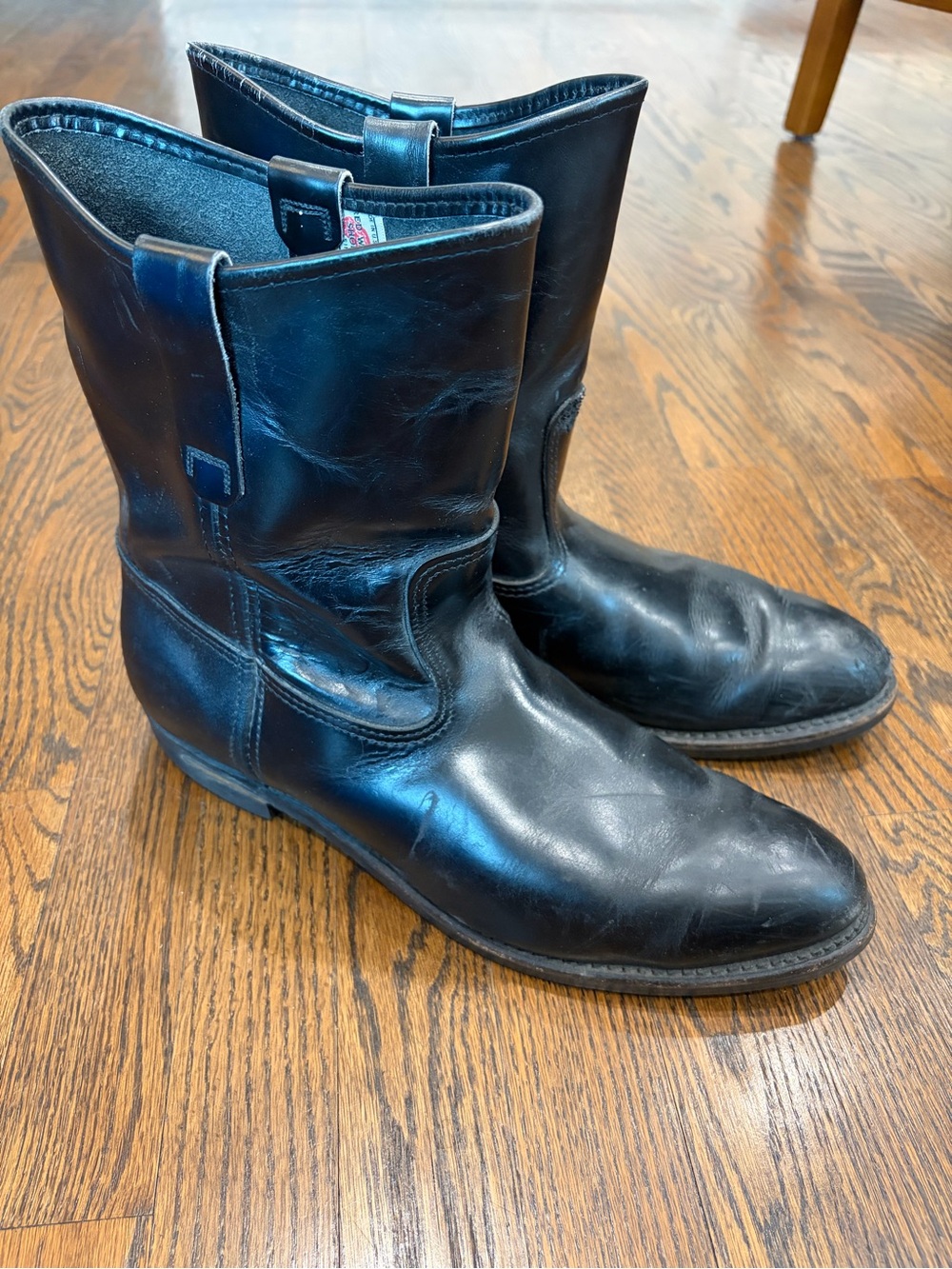 RED WING SHOES Vintage Pecos Boots Black Leather